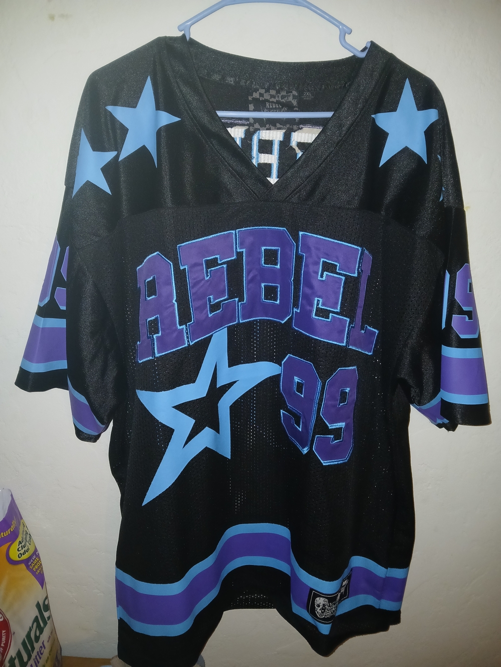 Rebel 99 Black, Purple & Light Blue Men's Jersey
